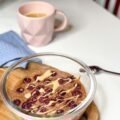 baked porridge vegan, baked porridge schoko kirsch, baked porridge rezept, baked oatmeal mit kirschen, baked schoko kirsch porridge glutenfrei vegan, schoko kirsch porridge glutenfrei vegan,